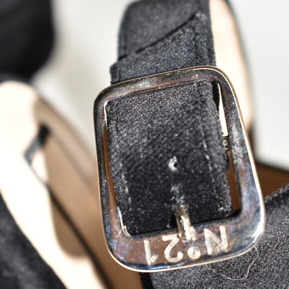$660 Nº21 Stars Embellished Knotted Black Velvet Heel Sandal 36 (TPO2) V - Picture 5 of 7